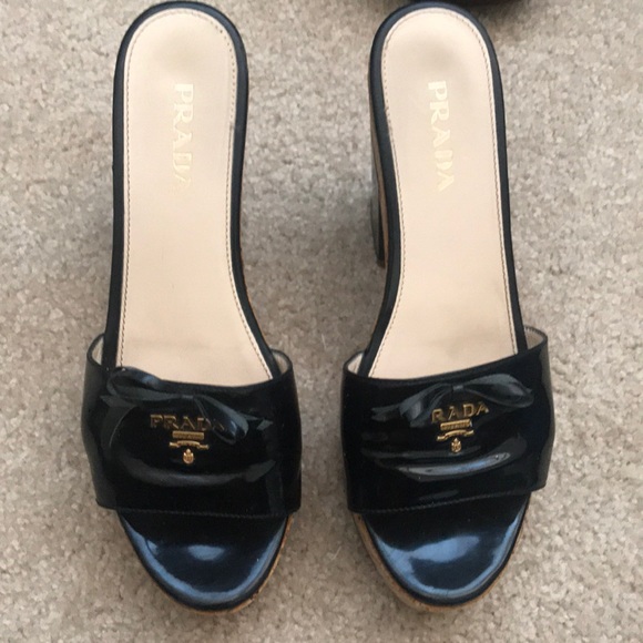 Prada Shoes - Prada platform cork sandals